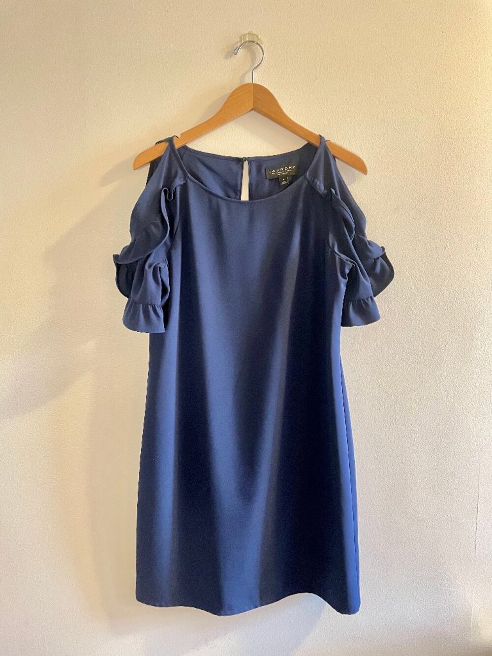 Laundry by Shelli Segal Cold Shoulder Navy Mini Dress